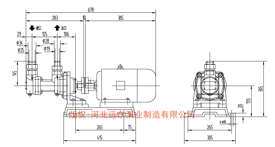 三(san)螺杆泵安裝尺寸(cun)圖
